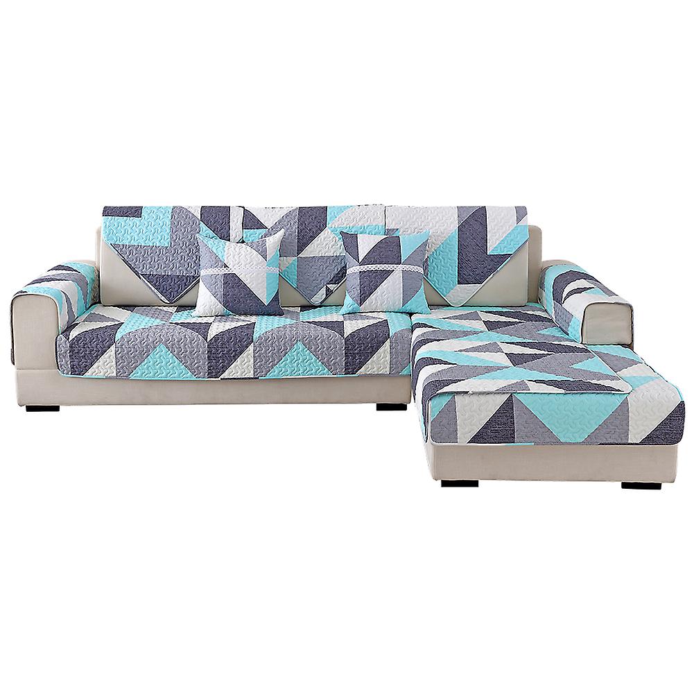 Modern Style Cotton Geometrical Print Sofa Cover Mat Protector for Home (90*70cm)