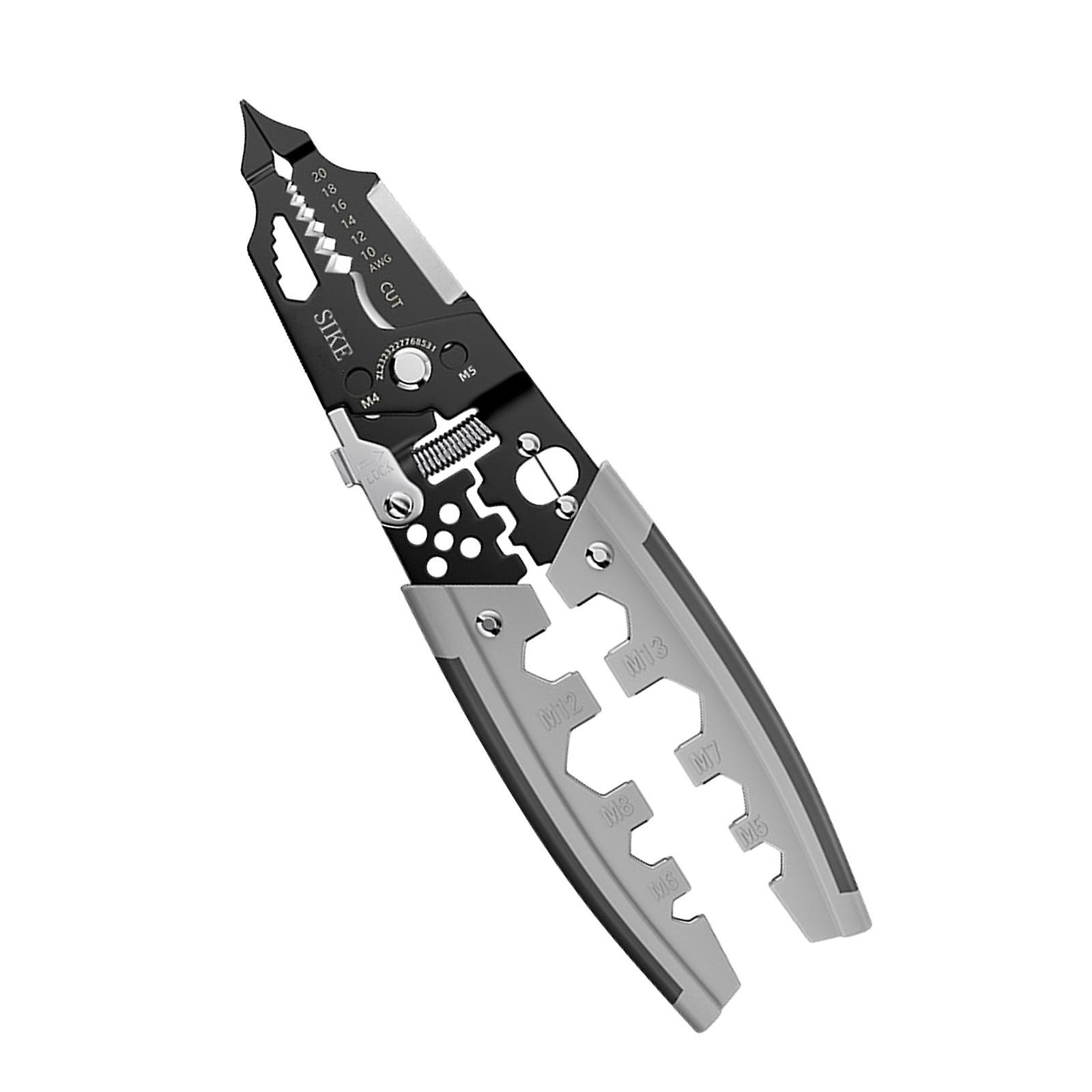 Multipurpose Wire Stripper Heavy Duty Wire Stripping Plier Screwdriver Wire Stripping Tool Electrician for Splitting Pressing