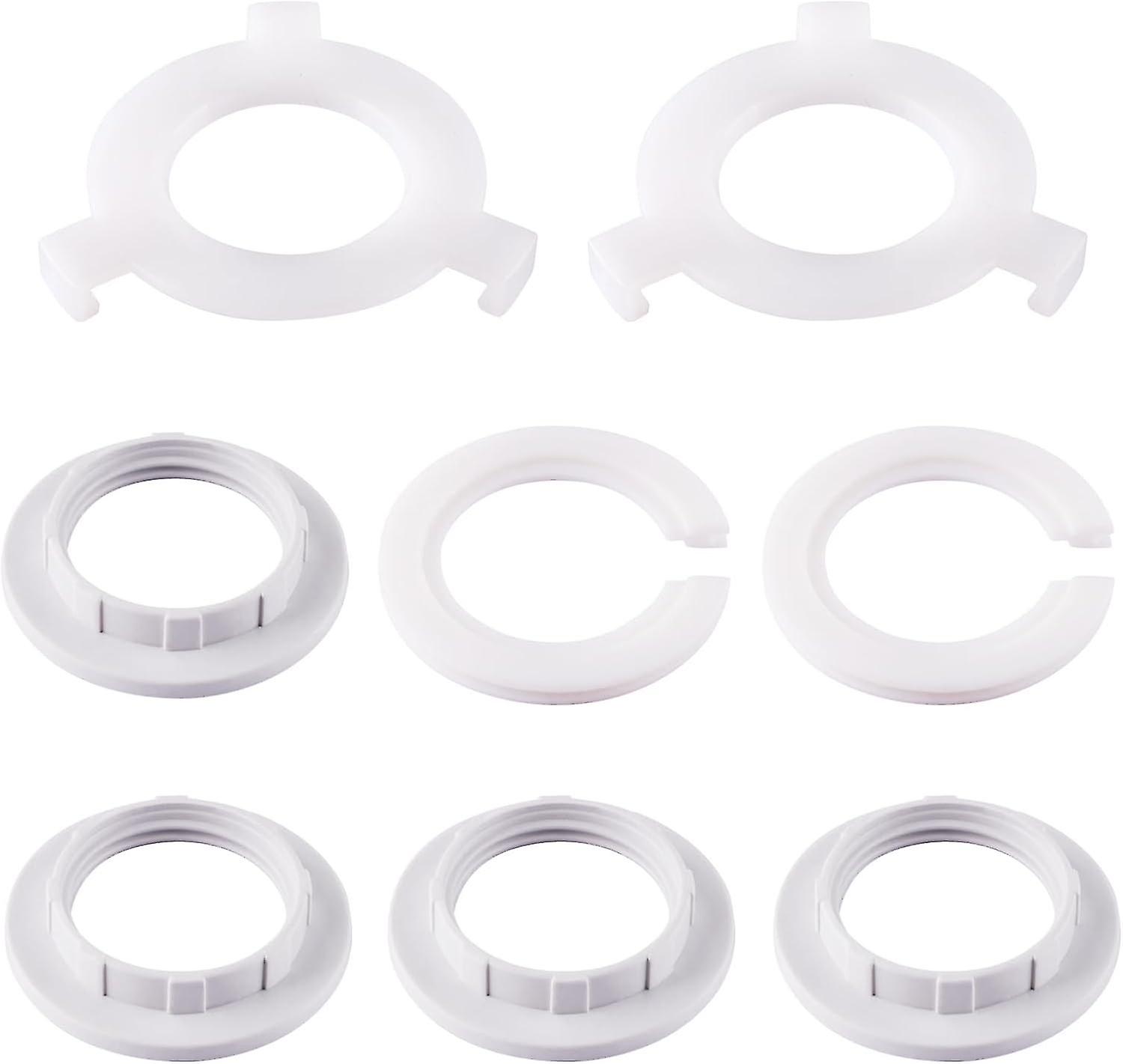 Plastic Lamp Shade Reducer Ring - 8 Pack E27 To E14 Lampshade Converter Rings