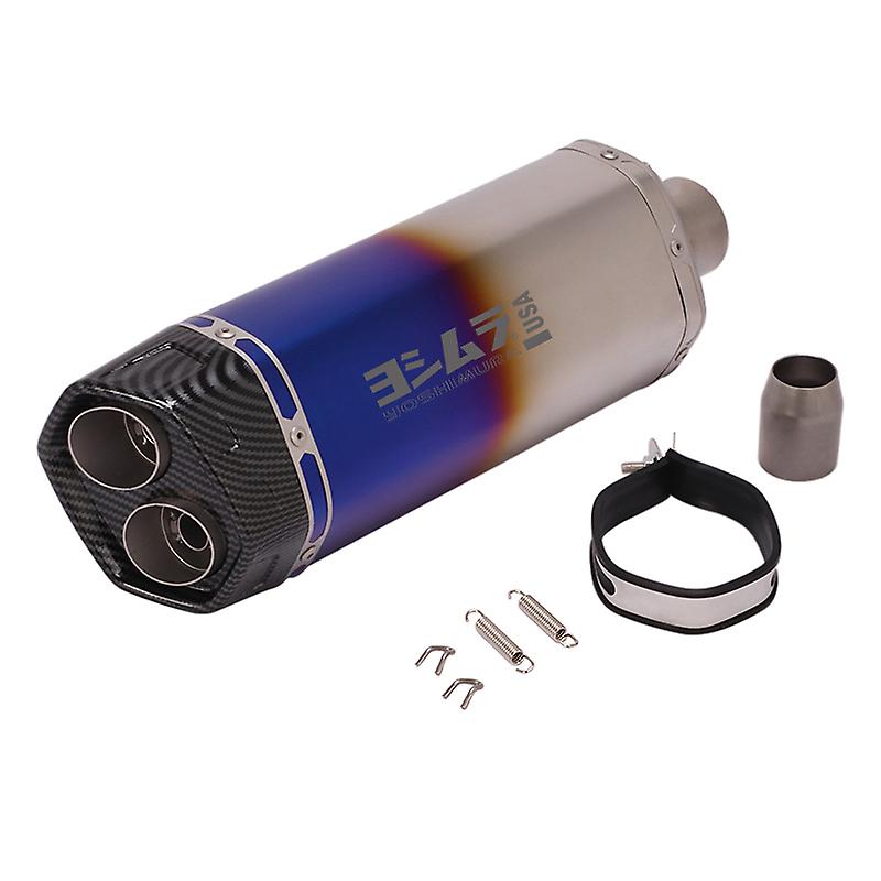 Universal Motorrad Yoshimura Auspuffrohr Doppel outlet Flucht Spitze Schalldämpfer Für ER6N Z900 Ändern DUKE Schalldämpfer 2 Loch DB Mörder