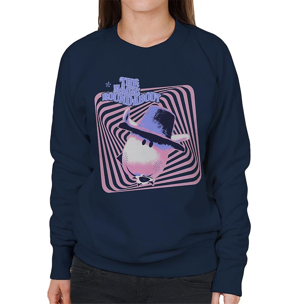 The Magic Roundabout Ermintrude Psychedelic Lines Women's Sweatshirt