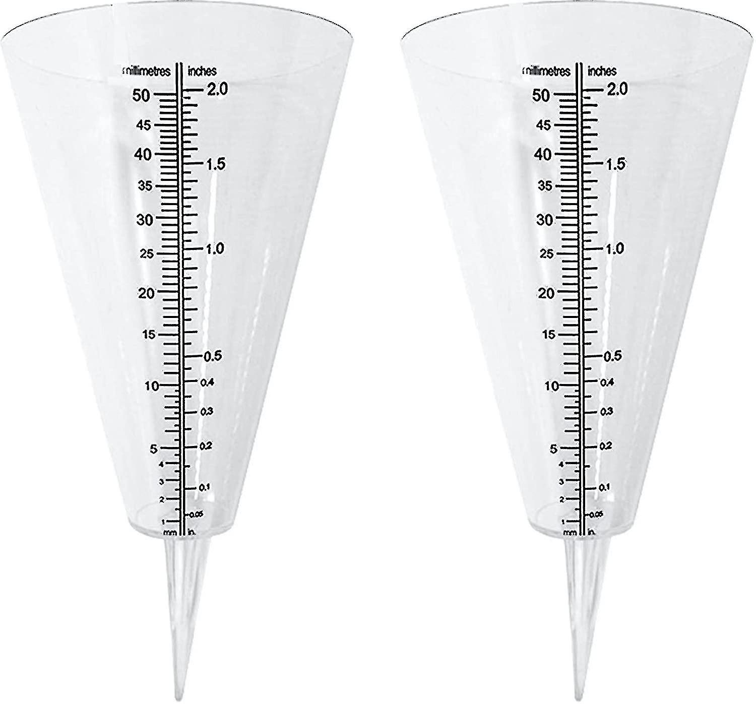 Rain Gauge Outdoor 2 Clear Cone Rain Gauge With Double Scale
