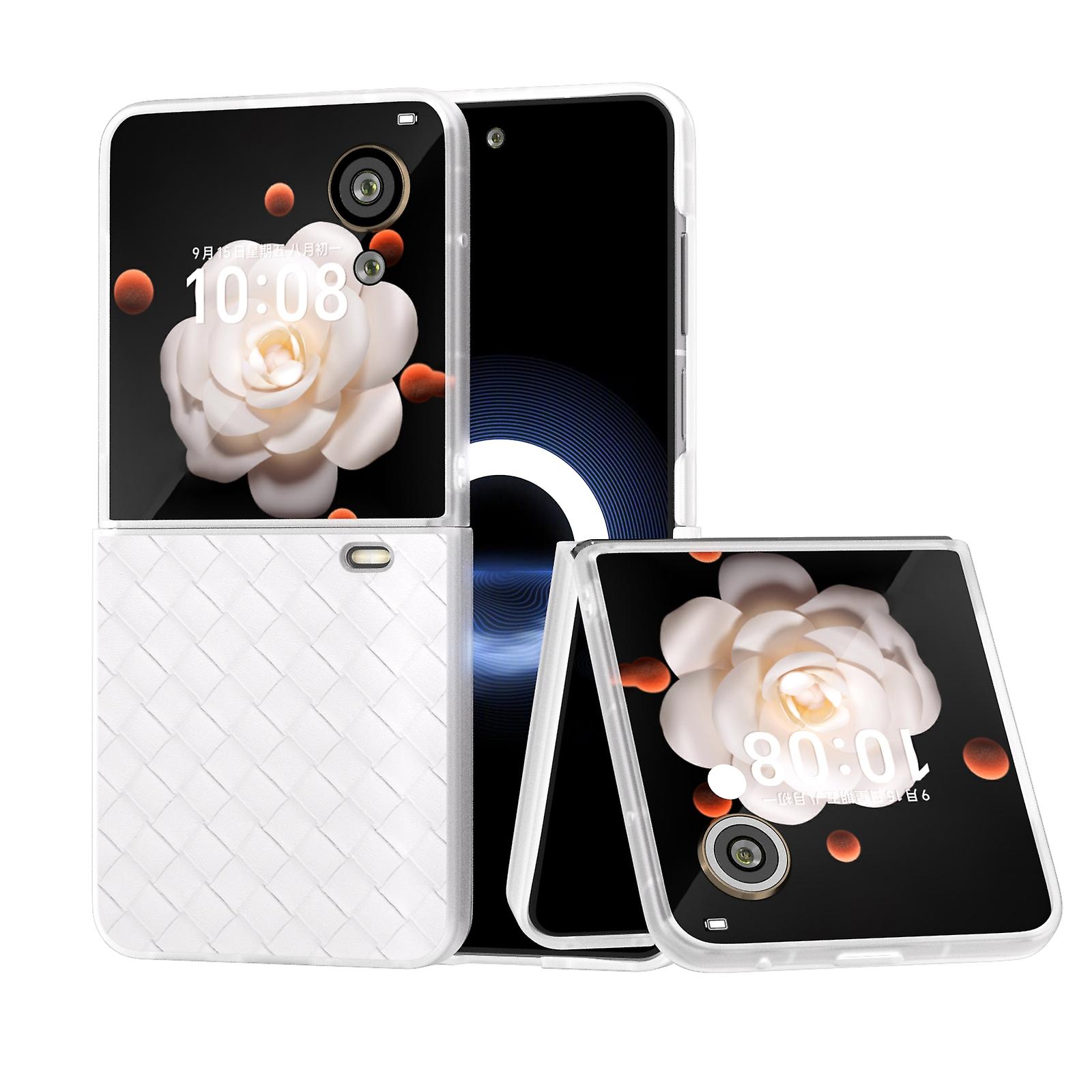 Frosted Frame Woven Texture PU Case For Honor Magic V Flip