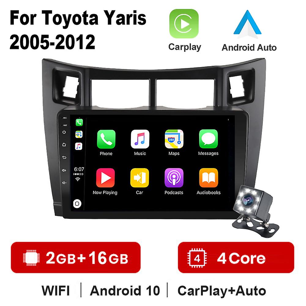 ACAVICA Autoradio Android 15 4+64GB per Toyota Yaris XP90 2005-2010 - Carplay Wireless, Android Auto, Bluetooth 5.4, GPS, WiFi 6.0, DSP, Split Screen - 9 Touchscreen Auto Stereo Display Multimediale