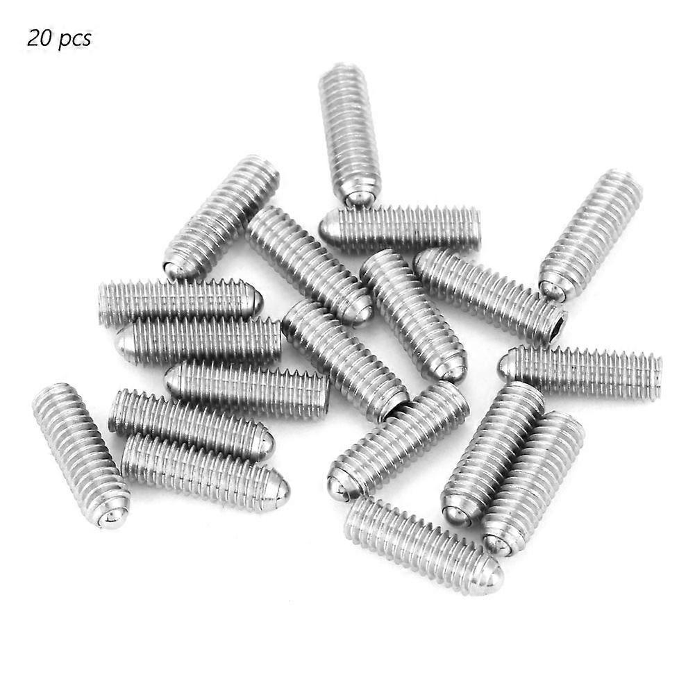 20pcs set Vis de piston à ressort hexagonal à filetage en acier inoxydable (M4 * 12)