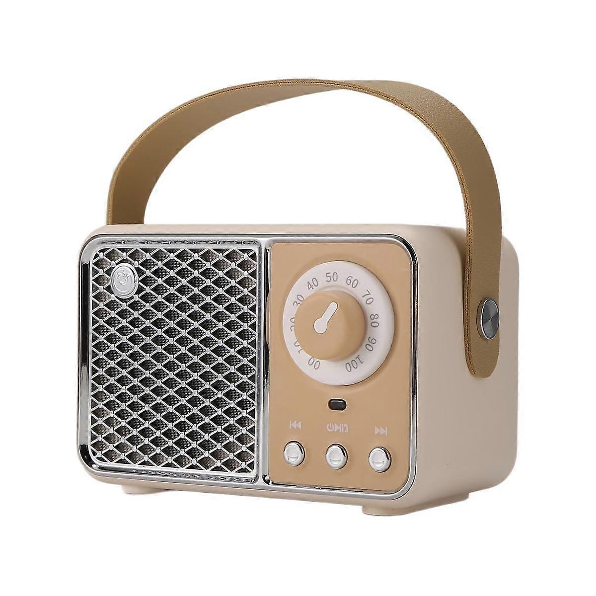 Bluetooth Speaker Portable Sound Speaker Music Wireless Radio FM Mini Blootooth Audio Cream Color