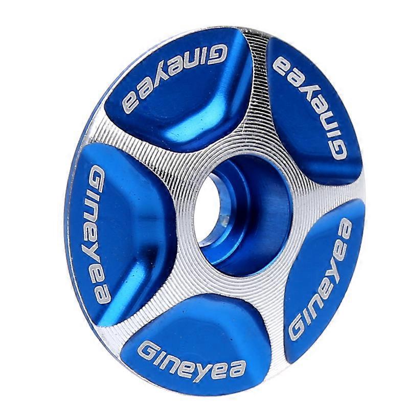 Unbrand NOUVEAU Aluminium Sans Fil Route VTT Vélo Potence Accessoires Casse Top Cap Couverture Bleu