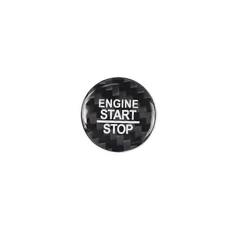 bon Fiber Car Key Systems Key blade Engine Start Buttons Cover Trim Fit for Dodge Challenger 2015-2019