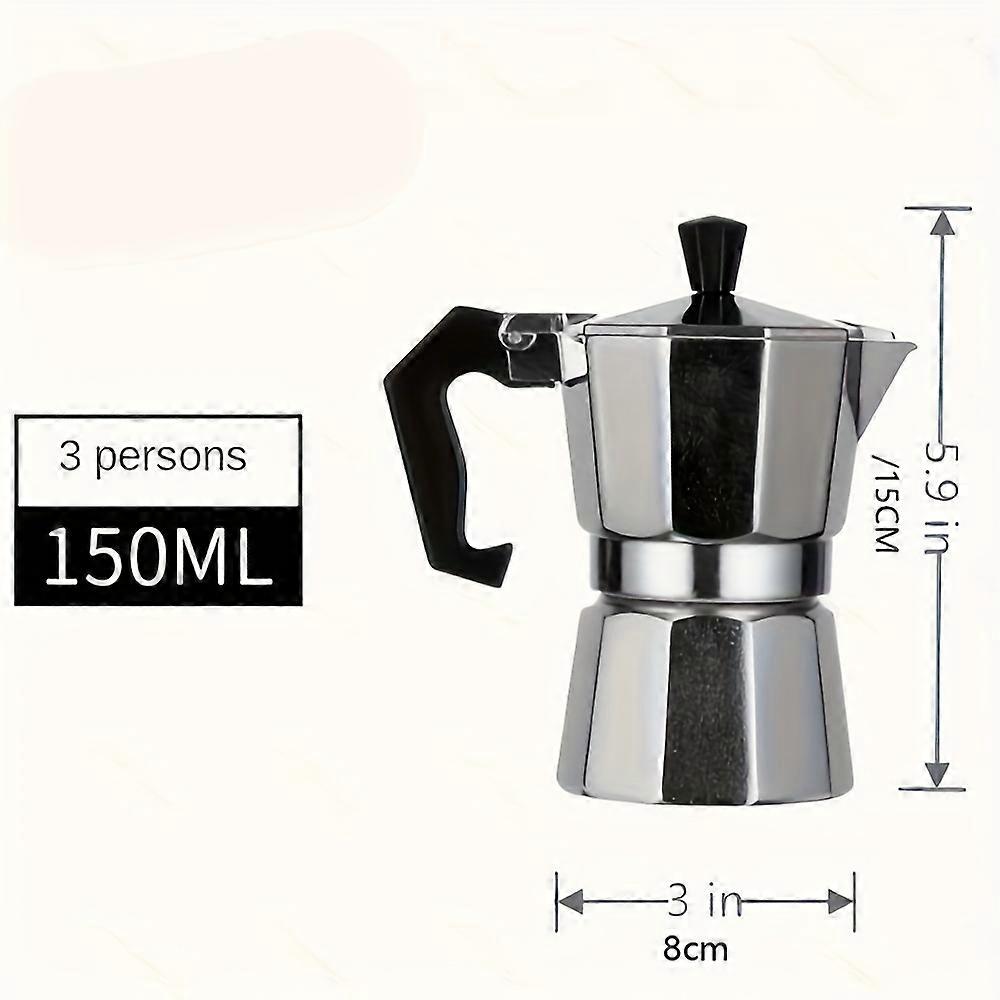 Stovetop Espresso Maker - Aluminum Moka Pot For Strong And Flavored Coffee - Easy To Operate And Clean Christmas Gifts New Year's Gifts For RV Outdoor