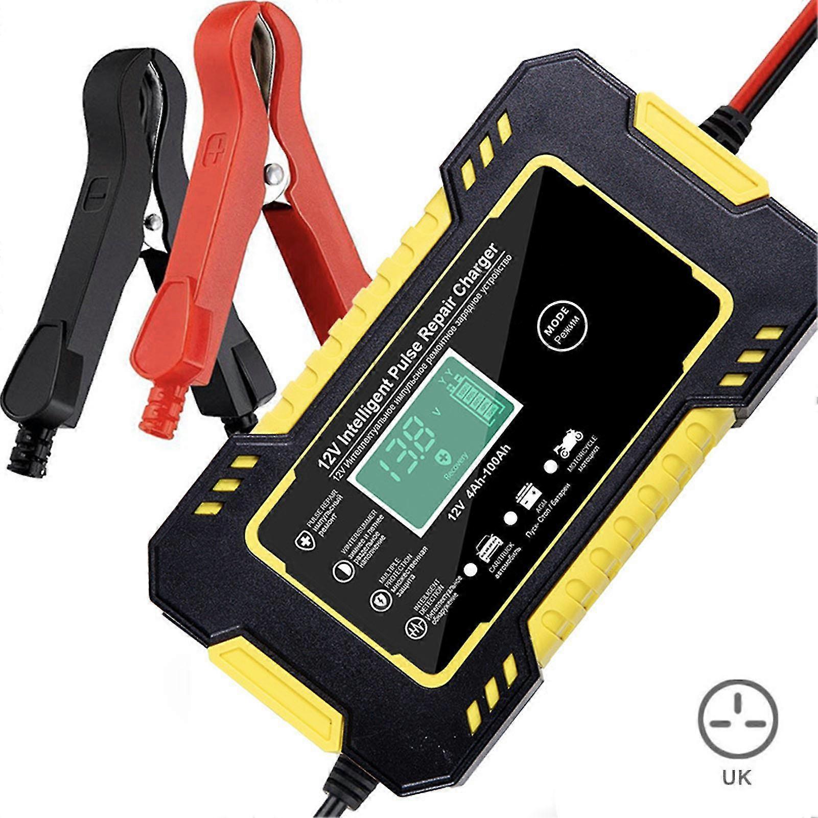 Motorsykkel bil batterilader intelligent helautomatisk batterilader