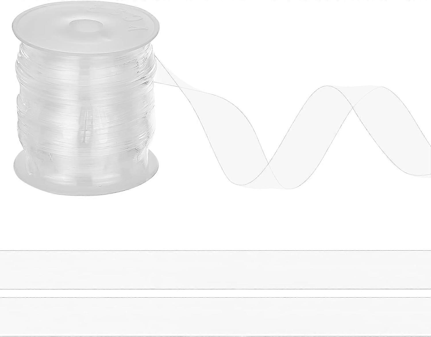10.94 Yards(10m) Clear Elastic Strap 0.59" Wide Transparent Elastic Band Clear Bra Strap Lightweight Clear Elastic for DIY Shoulder Bra Clothes Sewing