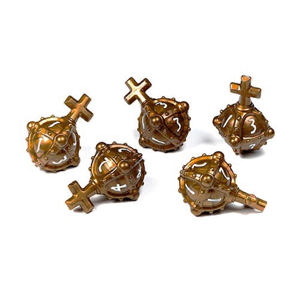 PolyHero Cleric 5d4 Hallowed Hand Grenades Merciful Gold Dice Set for Ages 6+