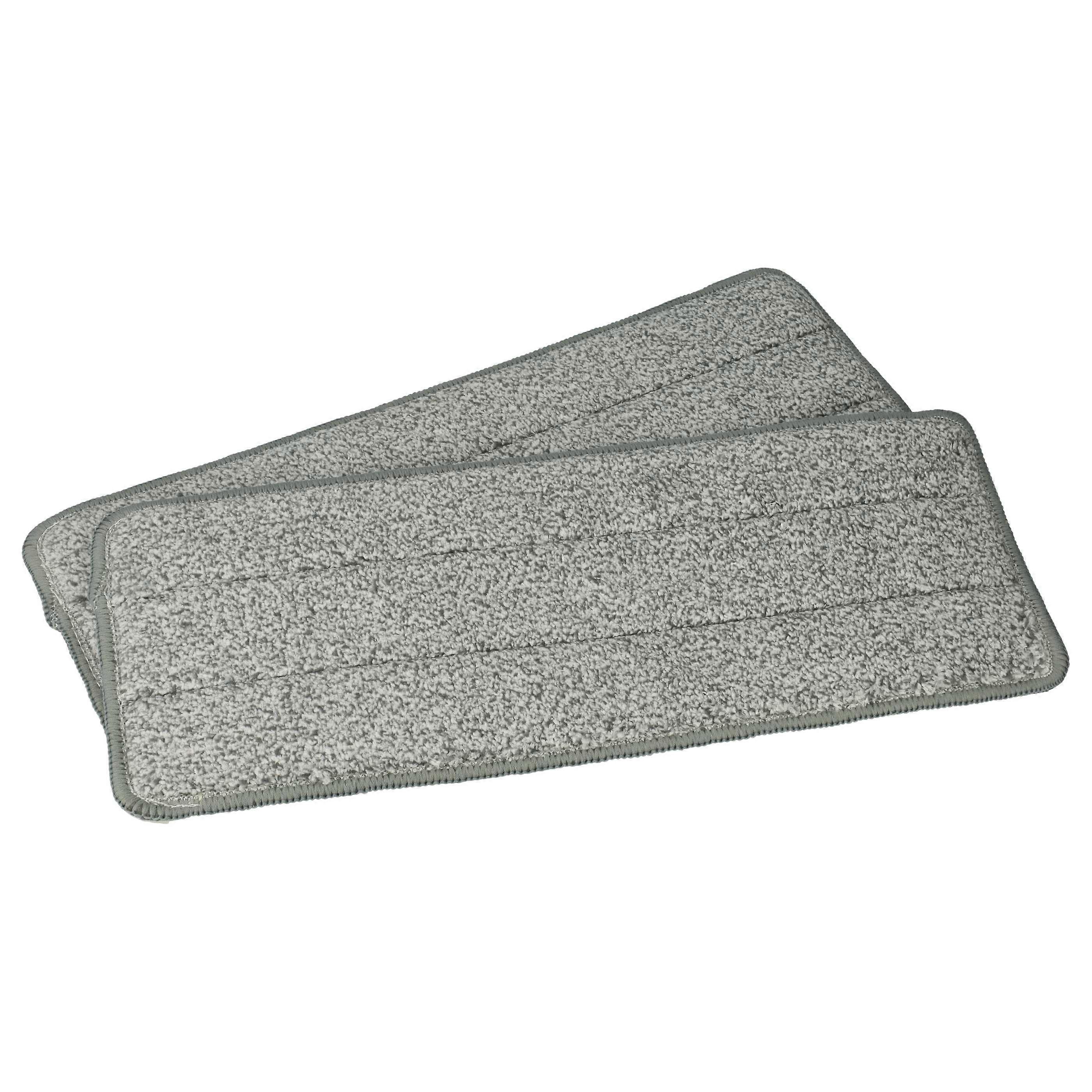 vhbw 2x Moppskydd kompatibelt med Clean Maxx 09996 Mopp - Utbyteshuvud, Polyester Grå Vit