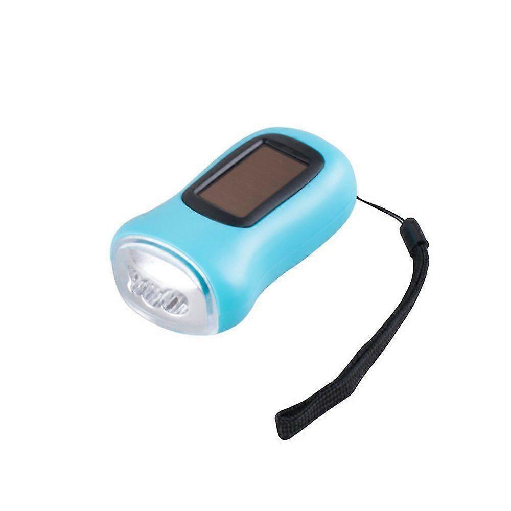Hand Crank Solar Flashlight, Portable Mini Flashlight for Outdoor Use