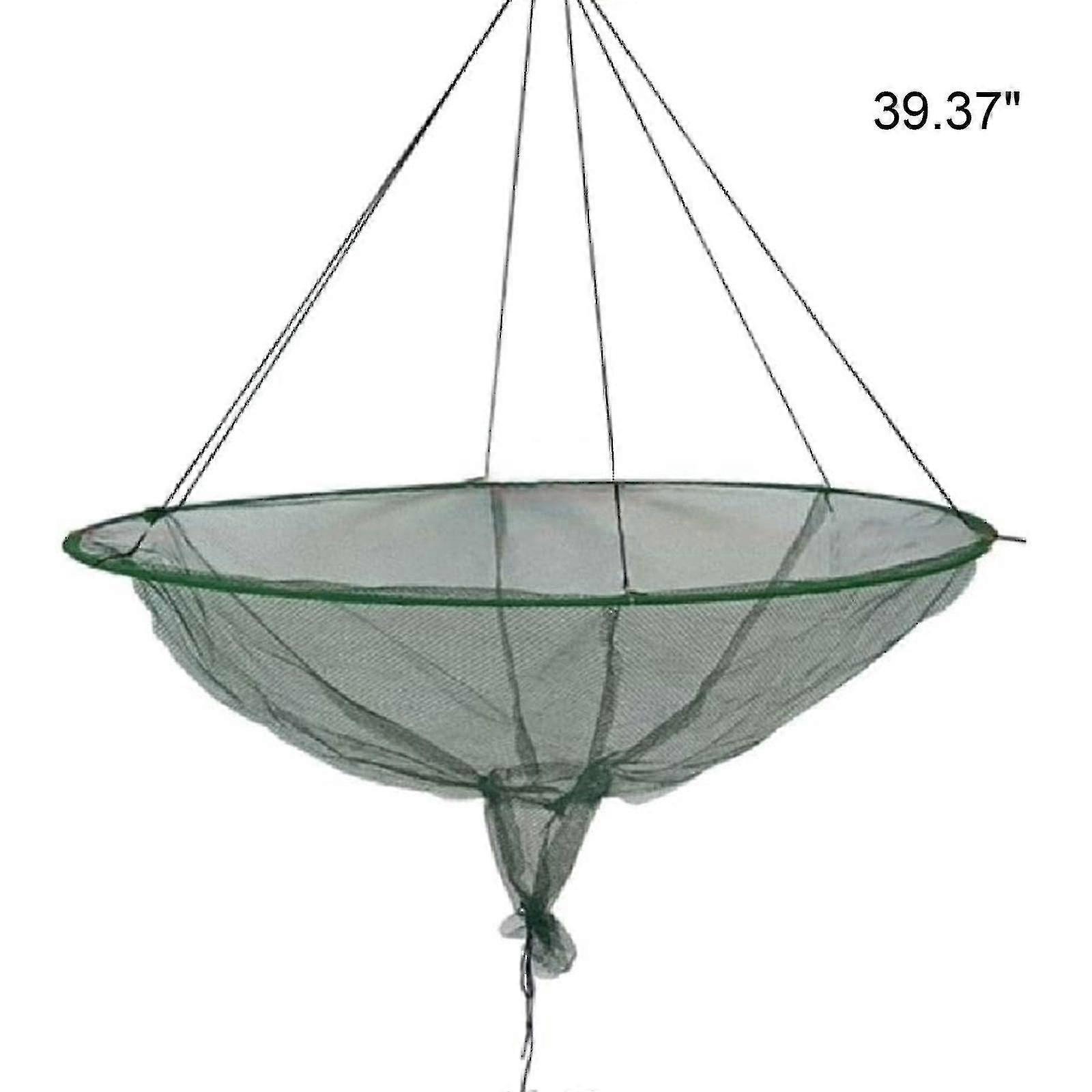 Foldable Fishing Net Portable Prawn Baits Crab Shrimp Net Drop Landing Fishing Pier Harbours Pond Hand Net