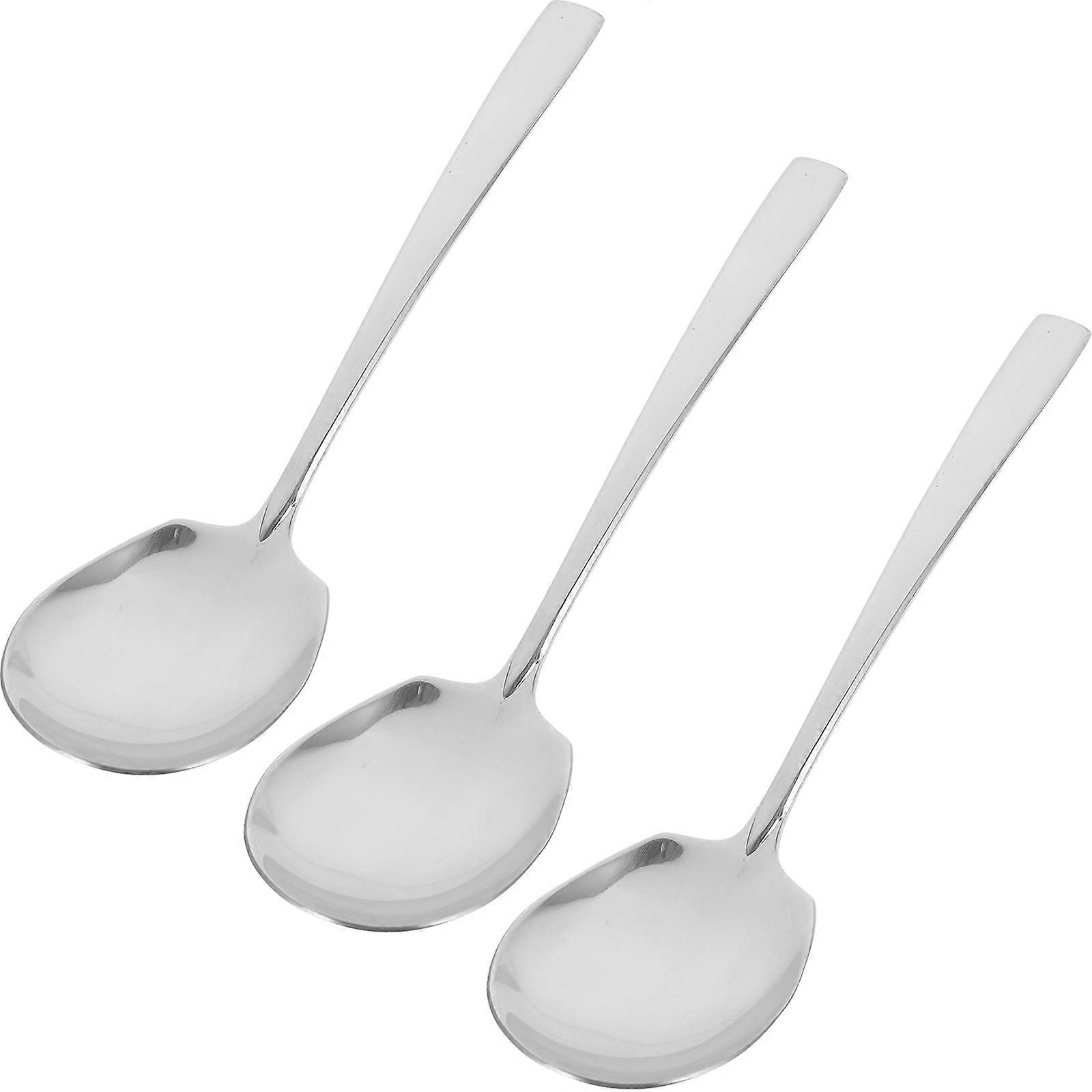 3Pcs Serving Spoons Large Tablespoons Buffet Banquet Flatware Kitchen Restaurant Serving Utensil