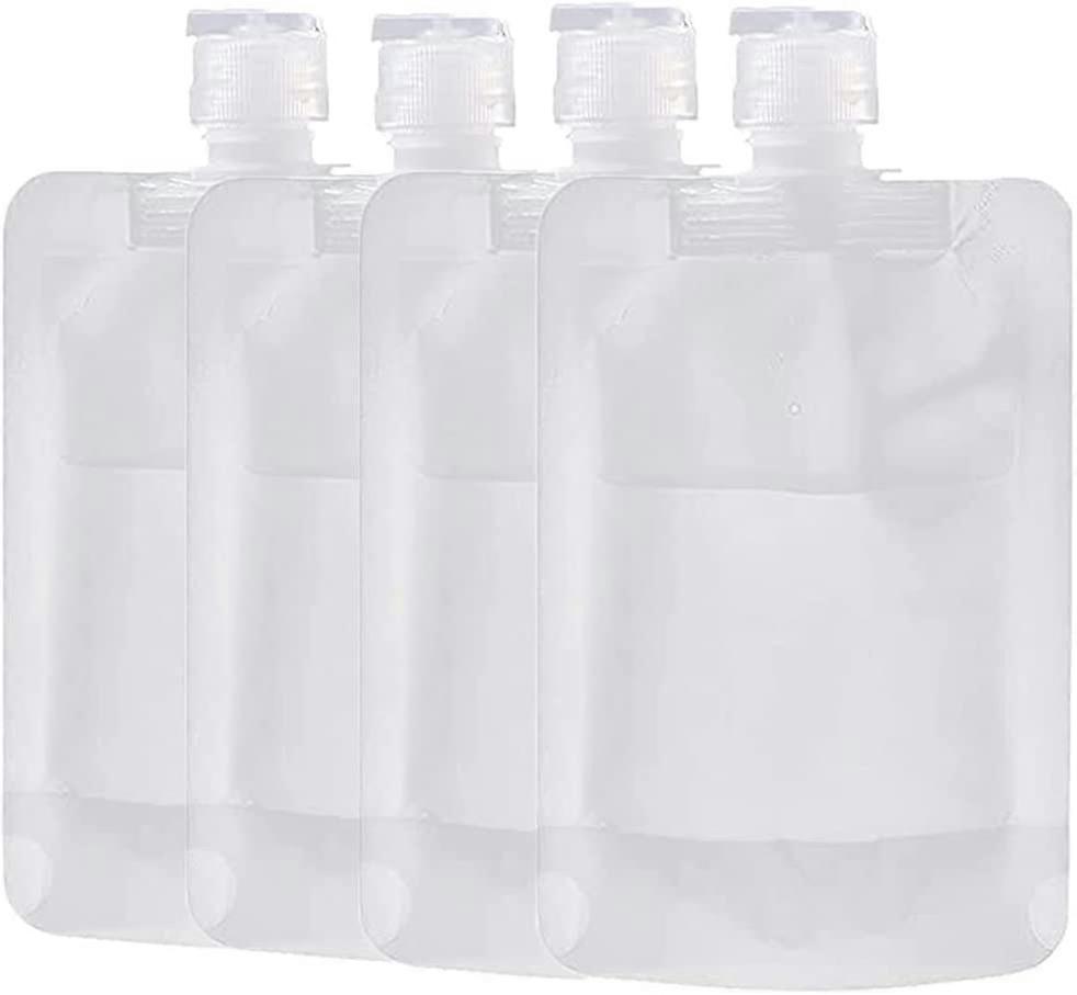 Travel Refillable Squeeze Pouches - Empty Bottles for Lotion, Shampoo, Cream, Soap