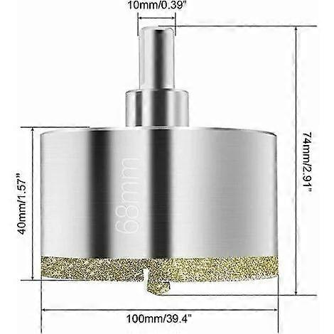 Glashulåbner-glashulåbner 68mm (positioneringstype)