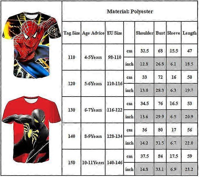Spider-man Short Sleeve T-shirt Kids Boy 3d Spiderman Printed Tee Shirt Summer Casual Tops