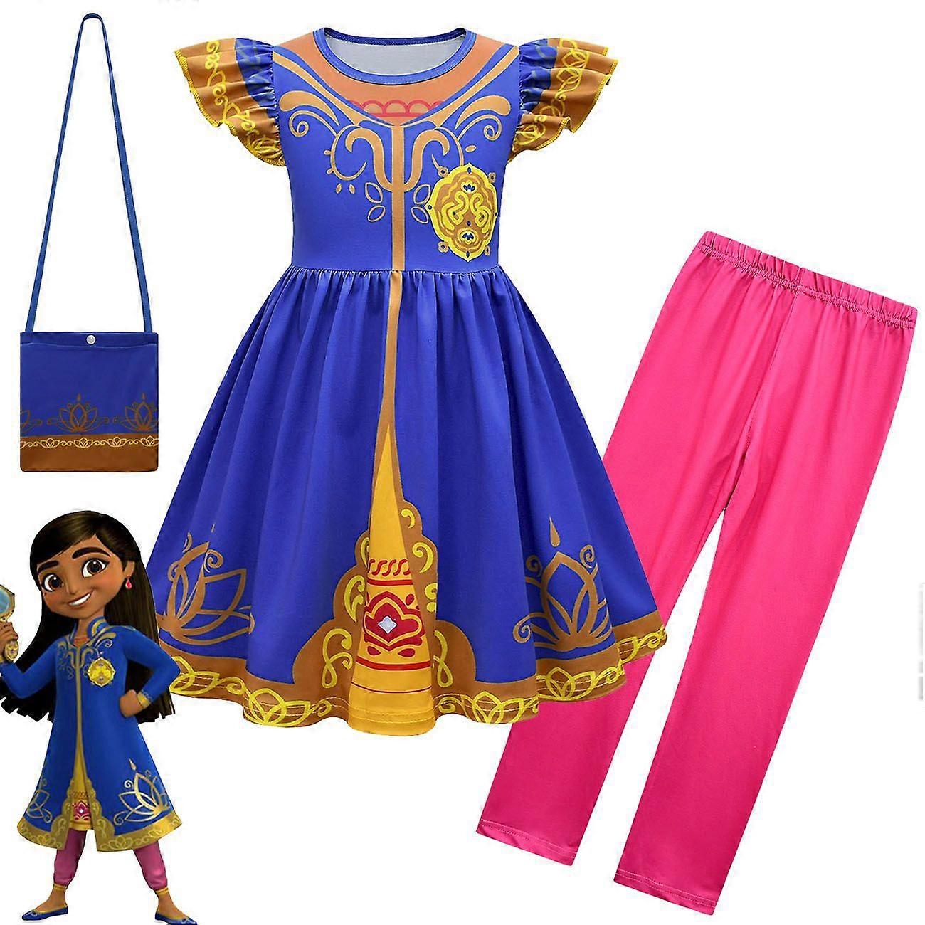 Mira En Zoey Demon Cosplay Kostuum Voor Meisjes - Volledige Set Met Jasje, Top, Rok En Microfoon Voor Halloween En Carnaval 5-12 Jaar