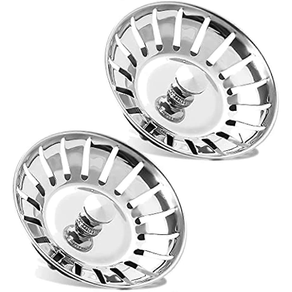 Spülbecken Sieb Edelstahl Spüle Stopfen Loch Durchmesser 78mm (2er Pack)