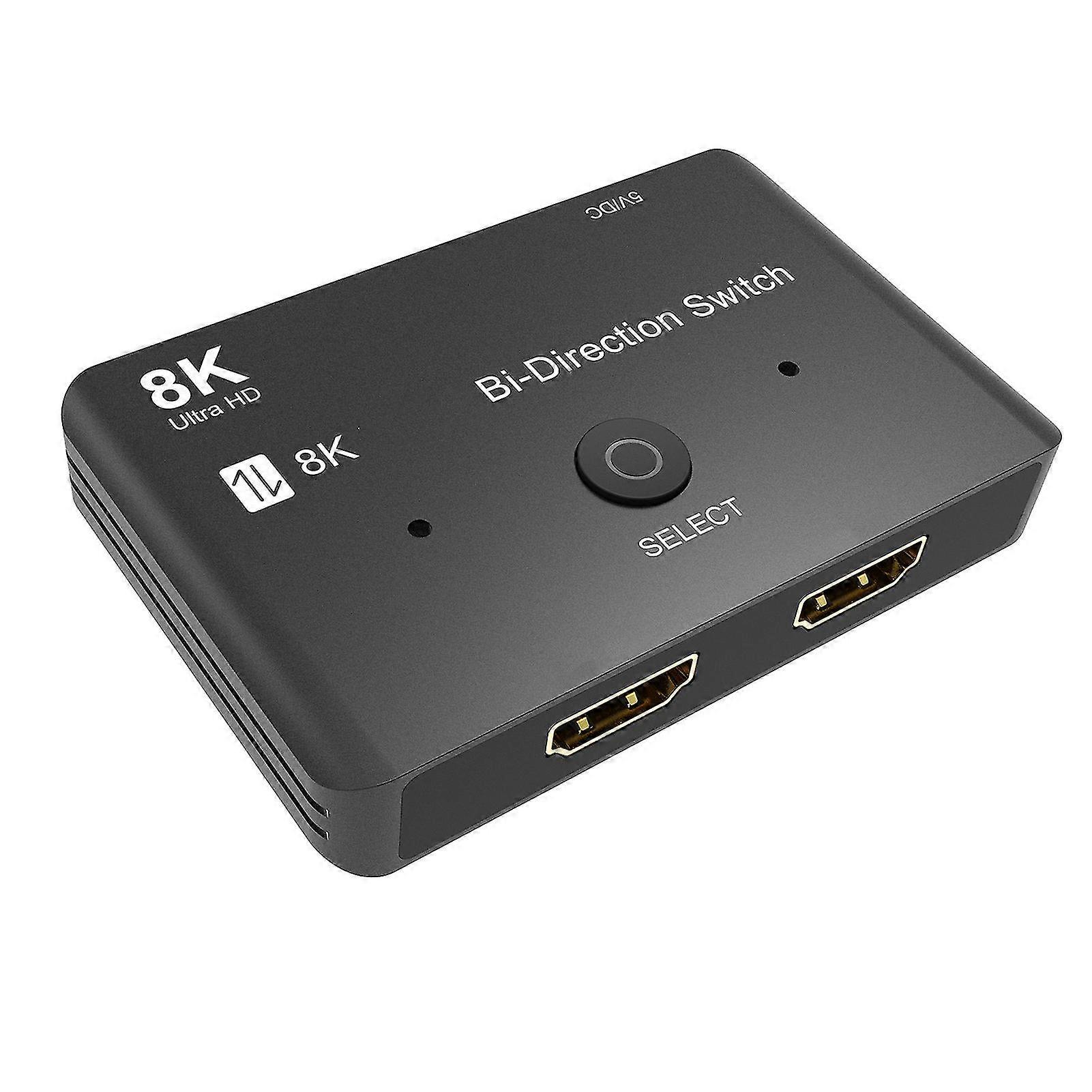 Hdmi-kompatibel Switcher 8k/60hz Splitter 2-porte Manuel switch i to retninger