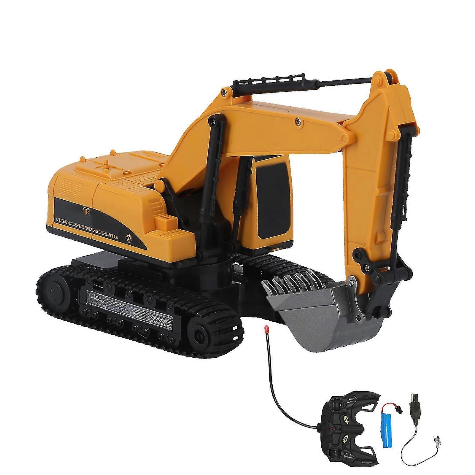 RemoteControlExcavatorVehicle1:24ScaleAlloywithLights,6ChannelsSimulationCarforKids