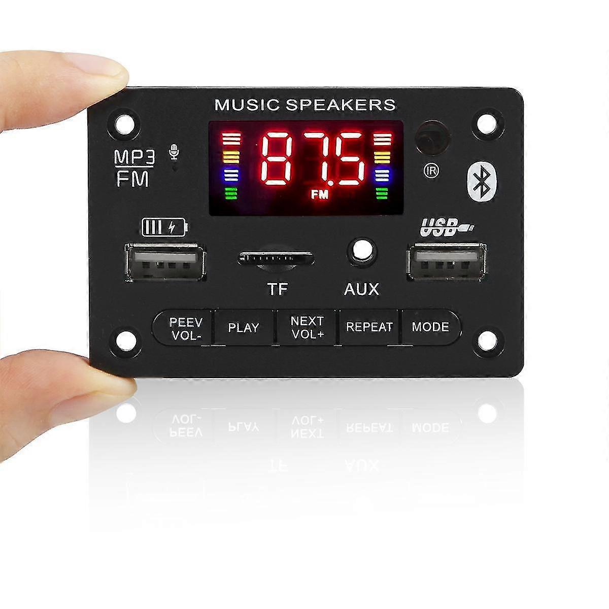 12v Πίνακας αποκωδικοποιητών bluetooth 5.0 mp3 παικτών 2x40w υποστήριξη μονάδας ραδιοφώνου fm Tf usb Aux H