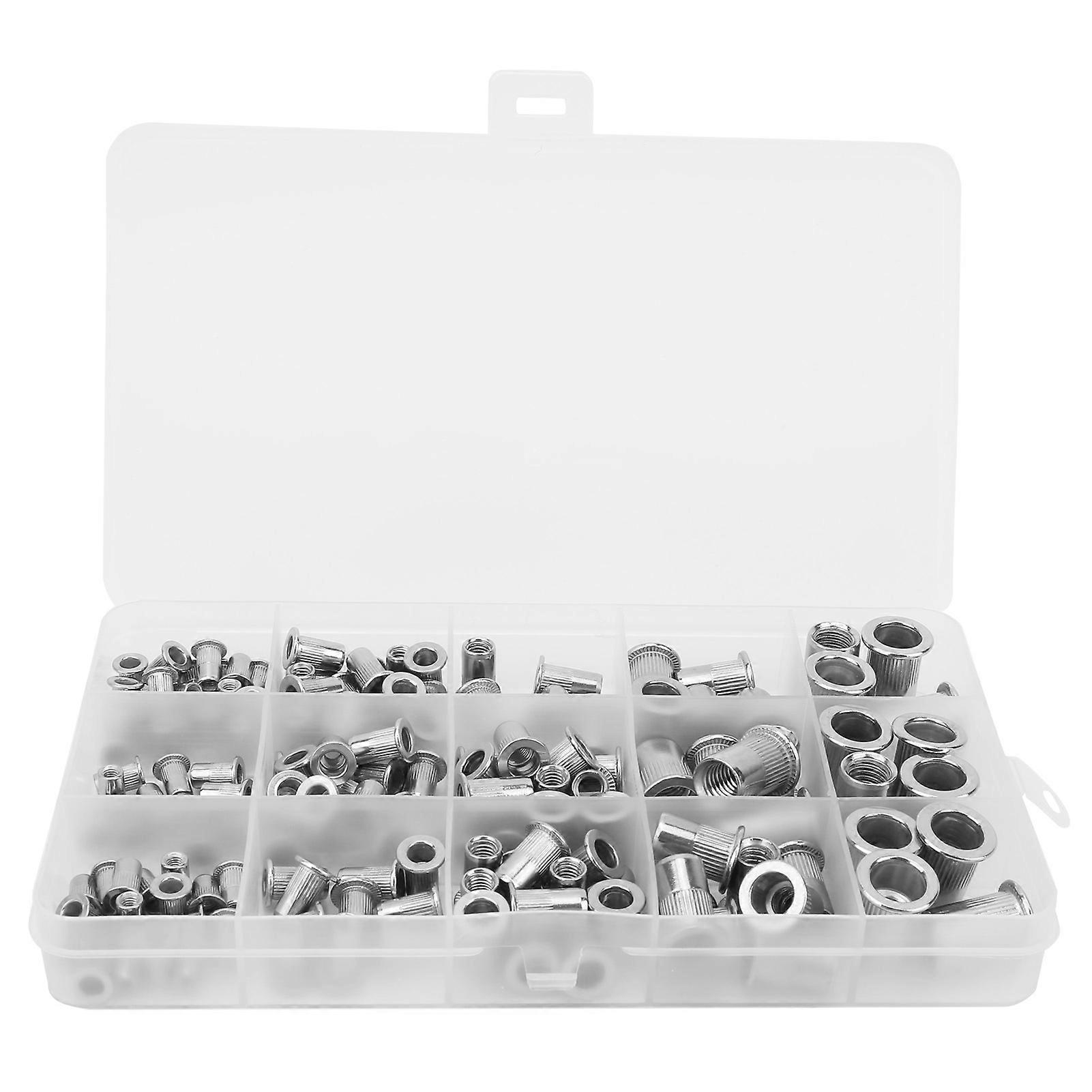 150PCS Stainless Steel Vertical Grain Rivet Insert Nut Set M3/M4/M5/M6/M8 Combination
