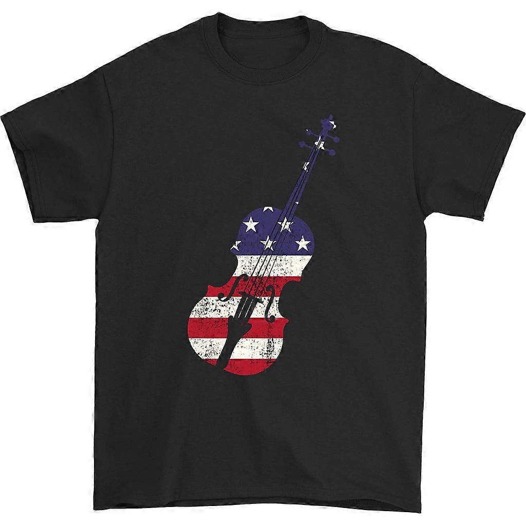 Violin Us Flag T-shirt