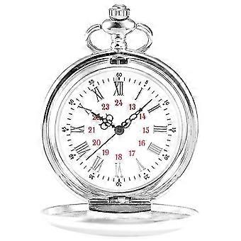Taschenuhr, Metallarmband, Silber