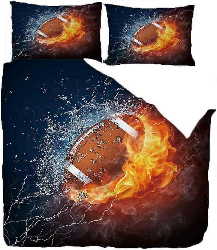 Fodbold sengetøj sæt dynebetræk og pudebetræk, digital print d digital print mikrofiber, sengetøj sæt stykker 135*200 cm