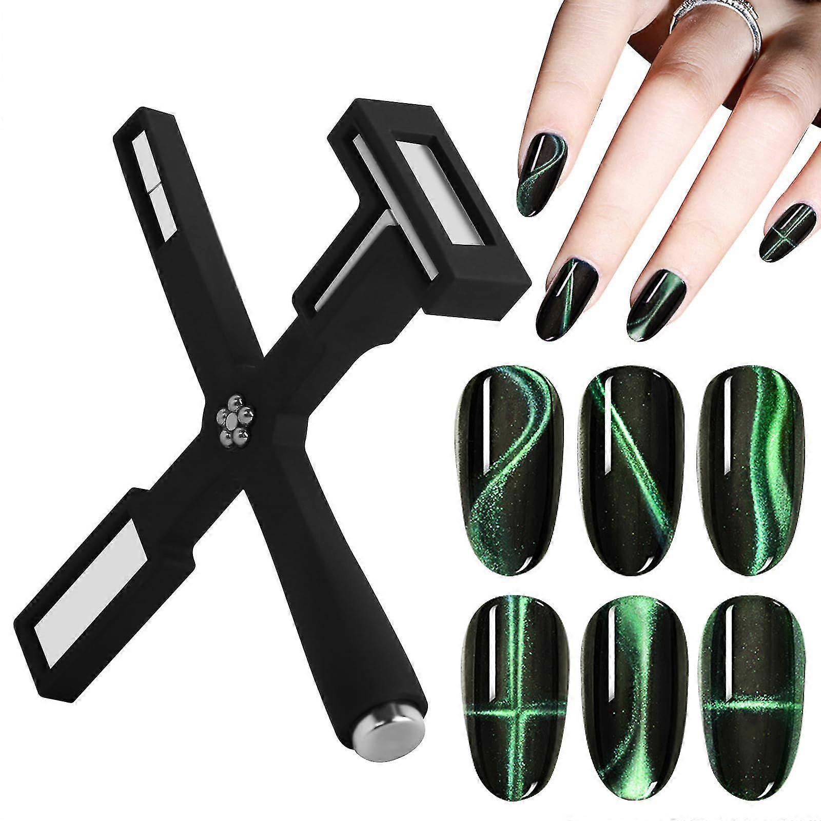 Upgraded Magnetic 5 in 1 Multi-Function Nail Magnet Pens with Protective Case,100% New