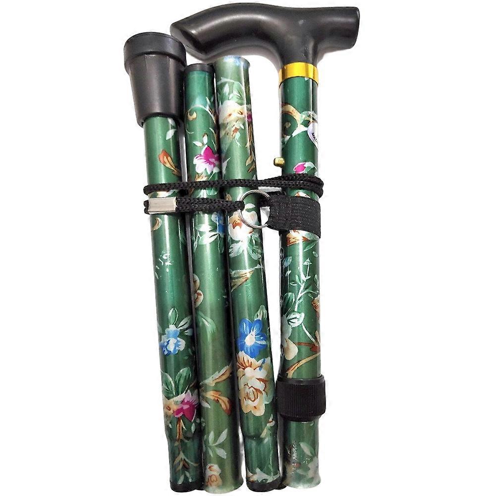 Folding Walking Stick Aluminium Alloy Walking Stick for Seniors Telescopic Outdoor Trekking Pole Crutches