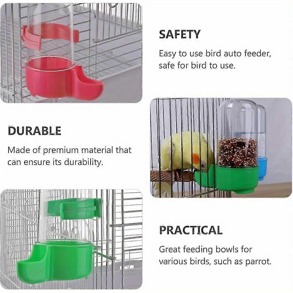 4-Piece Automatic Bird Feeder & Water Dispenser Set - Non-Toxic, Easy ...