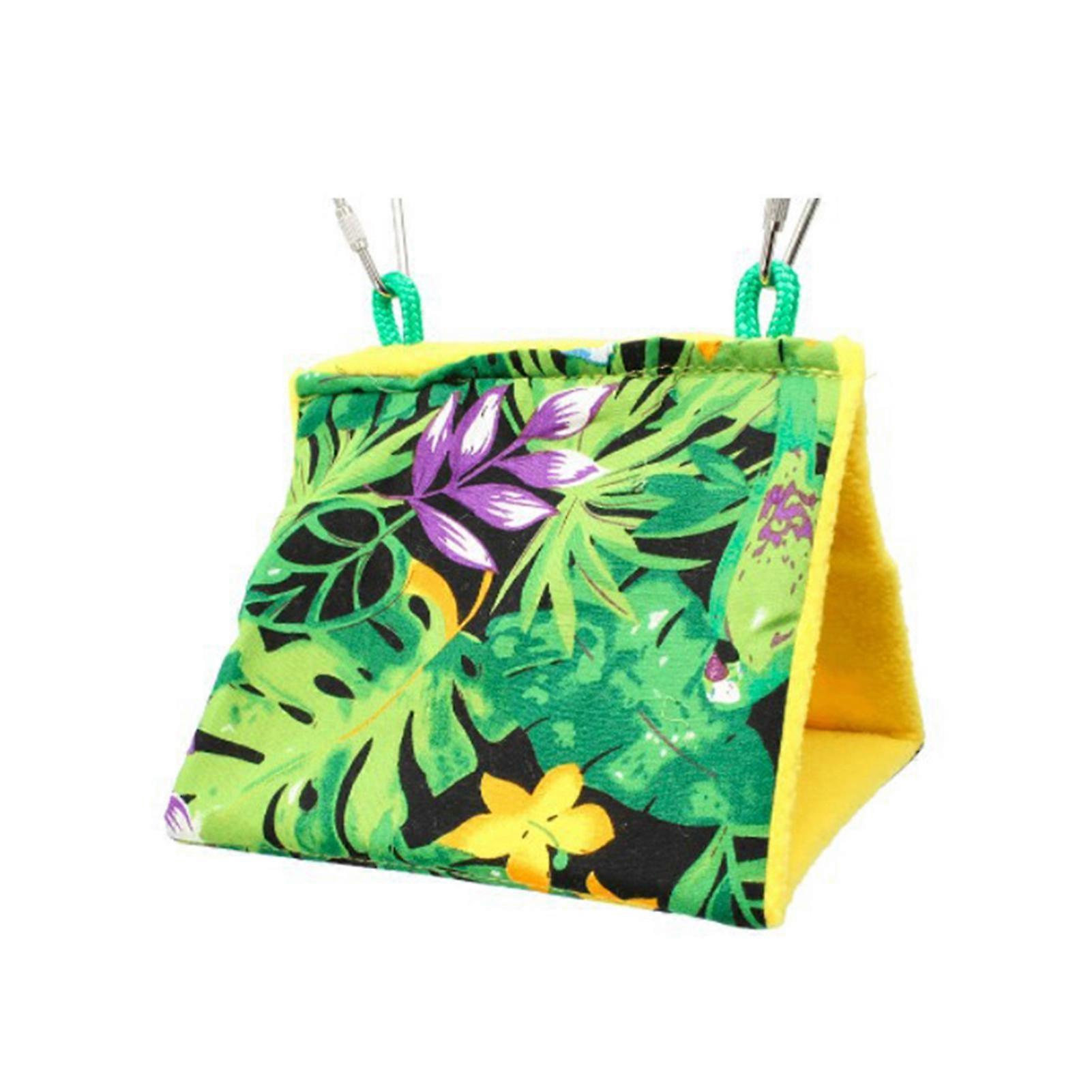 Bird Nest Hanging Comfortable Flannel Printing Parrot Hammock for Small Pets