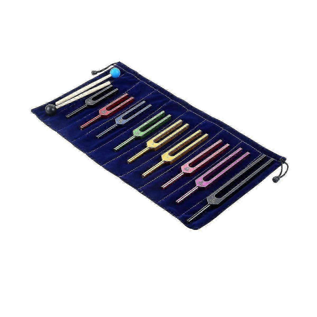 9Piece Tuning Fork Set,Tuning Forks for Healing Chakra,Sound Therapy,Keep Body,Mind and Spirit in Perfect Harmony-Yvan