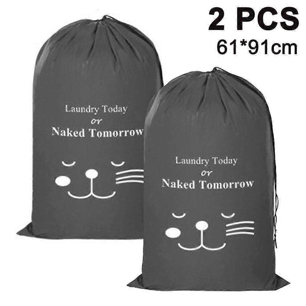 2 Pack Travel Laundry Bag, Machine Washable Dirty Clothes Organizer