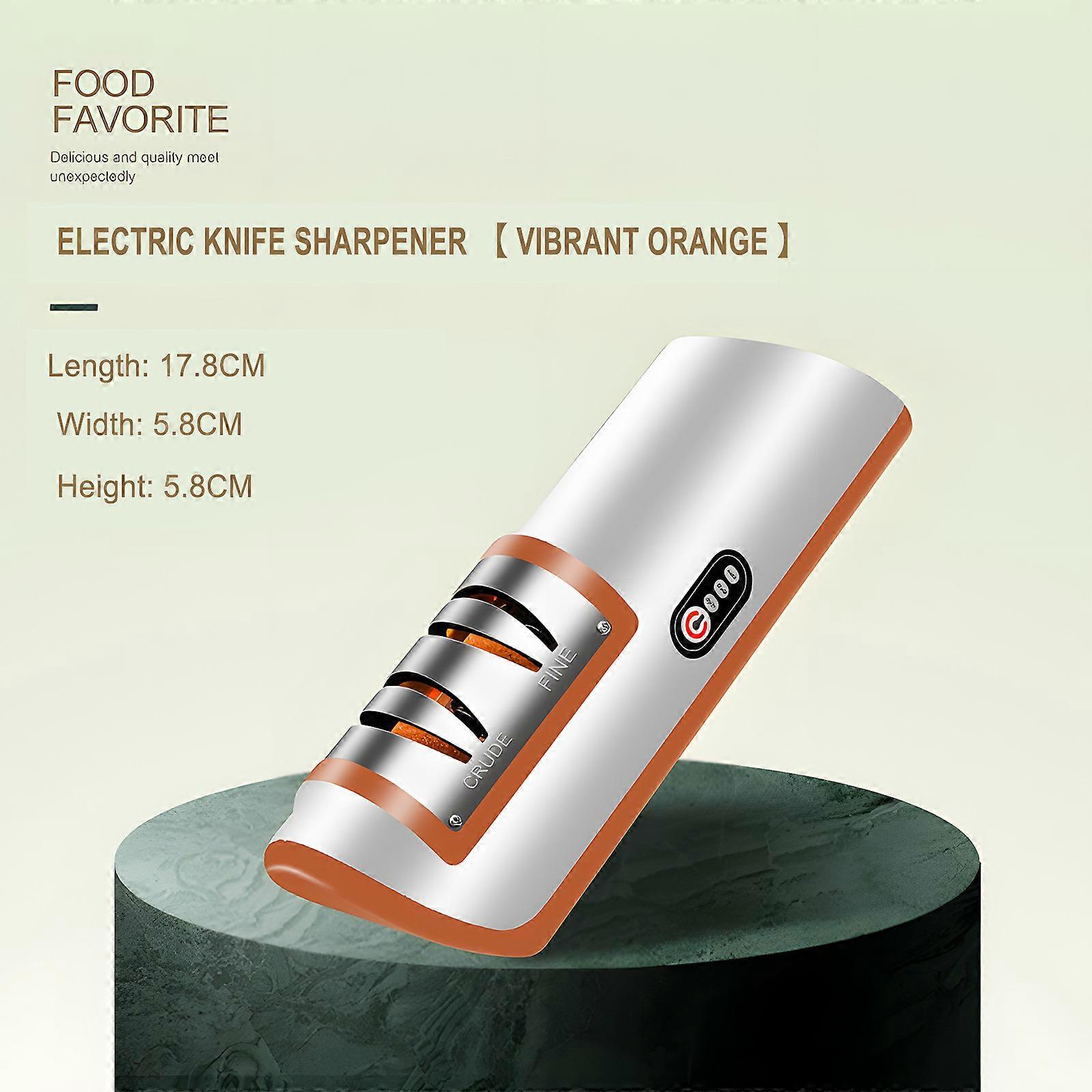 Electric Knife Sharpener Household Knife Sharpener Kitchen Tool Multifunctional Fully Automatic Charging Small Knife Sharpener Flye0815