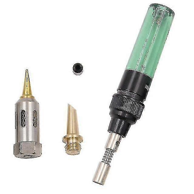 4 In 1 Portable Soldering Iron Kit Portable Welding Pen Burner Blow Torch Gas Soldering Iron Cordless Butane Tip Tool Starlight Hy