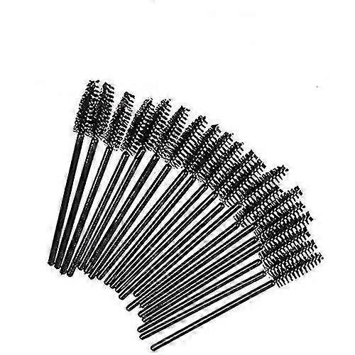 100pcs Makeup Disposable Eyelash Mini Brushes Mascara Wands Applicator ( Black)
