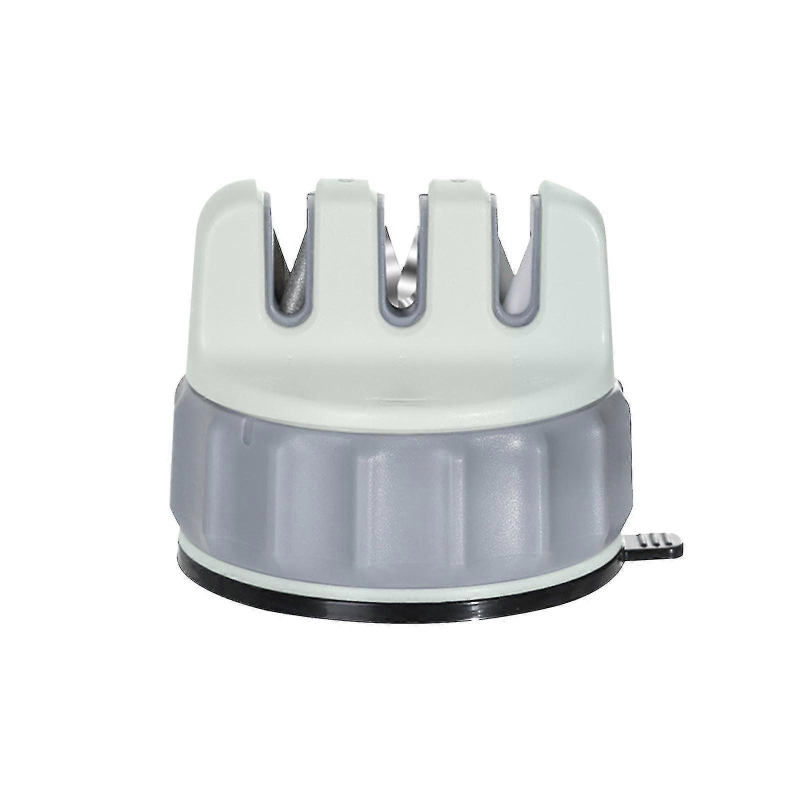 Multifunctional, Suction Cup Sharpener Home Quick Sharpener, Kitchen Sharpening Tool (1 Piece, White)