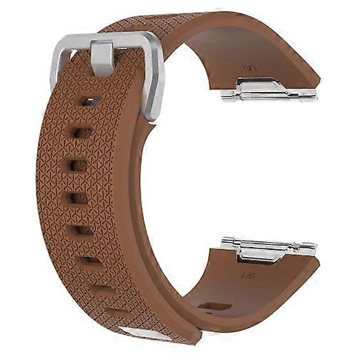 For Fitbit Ionic Herringbone Texture Silicone Watch Band with Buckle