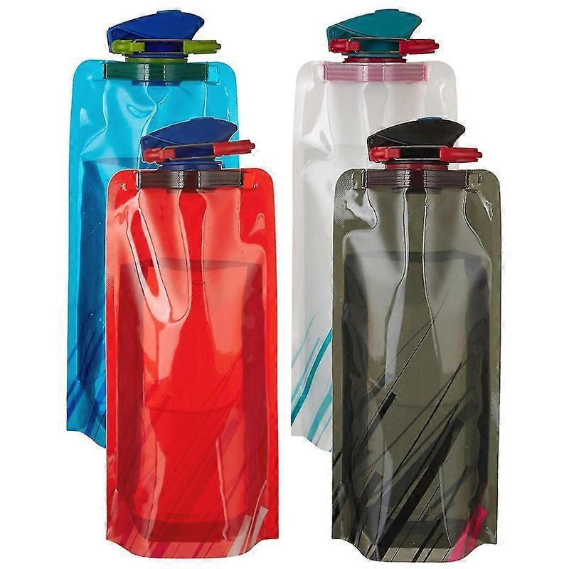4Pcs Of Outdoor Portable Pe Folding Duckbill Water Bags For Cycling And Mountaineering