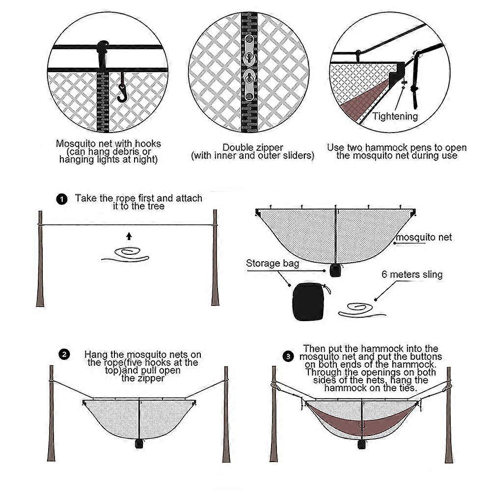 Prevent Mosquito Net Hammock, No See Repels Insects, Fits All Camping Hammocks