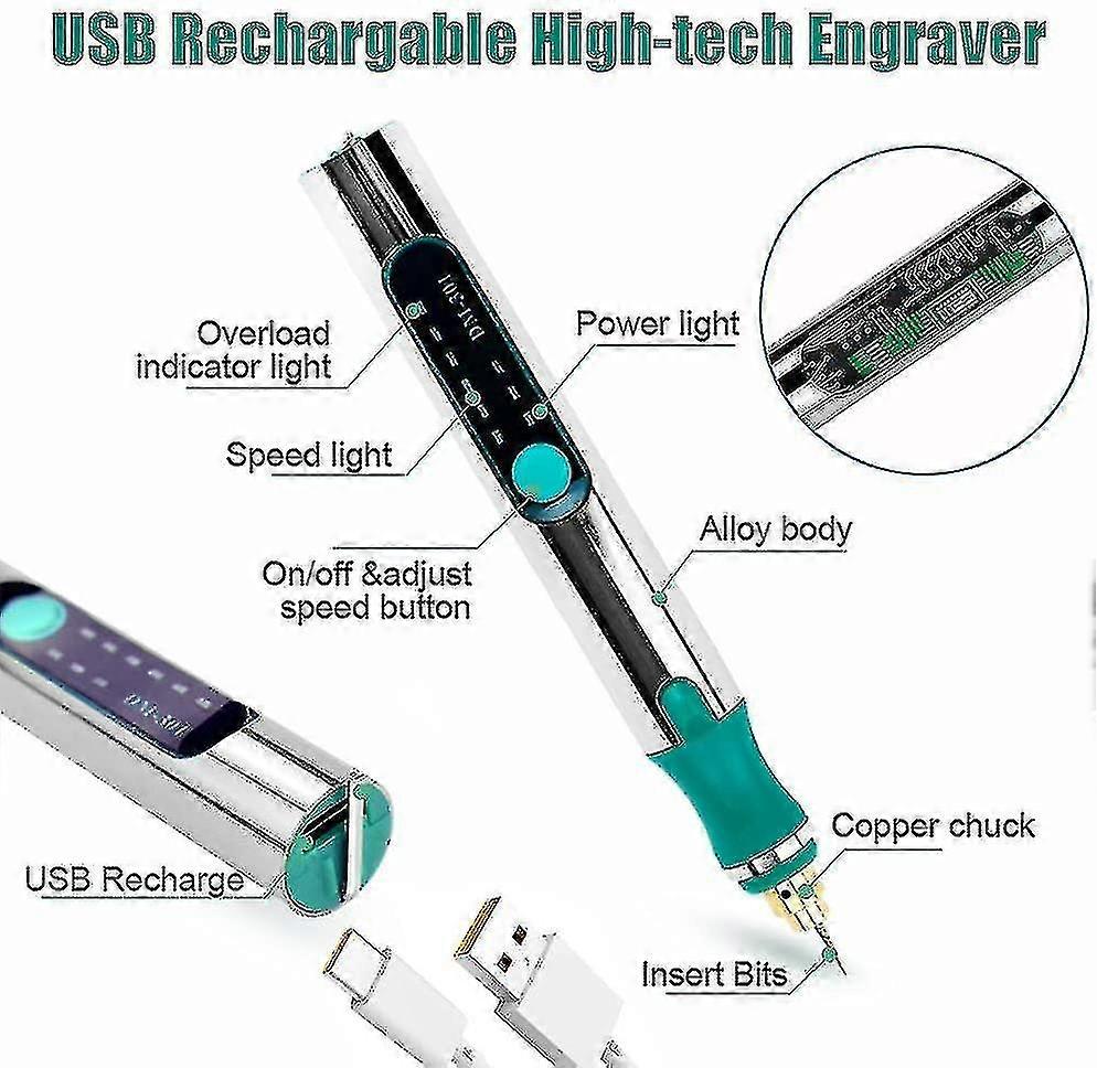 Mini Electric Engraver Etching Pen Cordless Rotary Tool-c