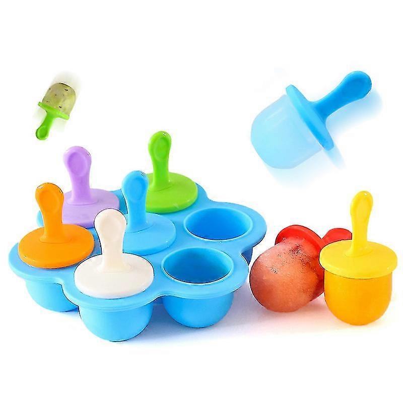 7 Hole Silicone Complementary Food Box Ice Cube Tray Ice Cream Mold