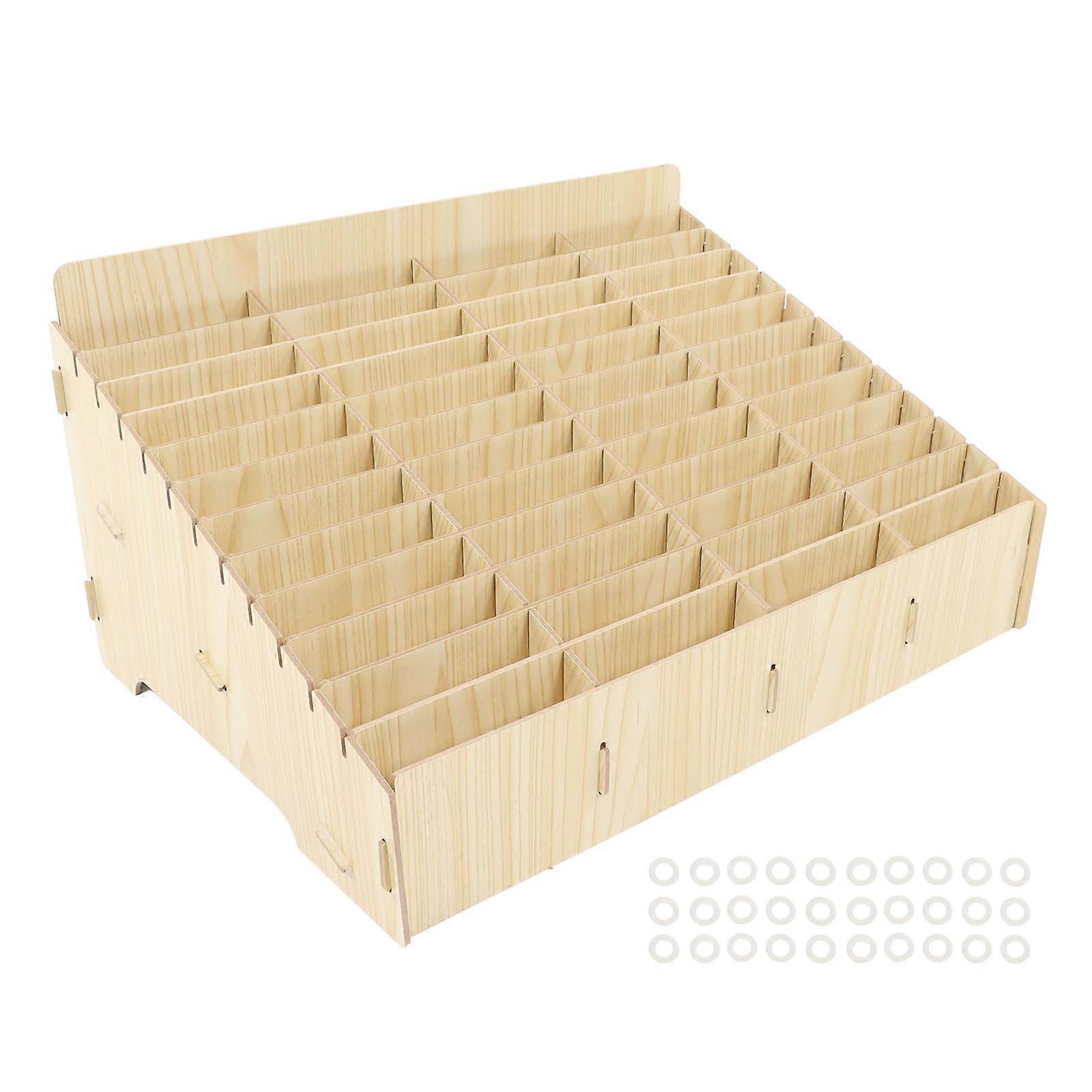 48 Rutenett Tre Desktop Storage Box Stabil syntetisk tre Multi Cell Phone Rack Display for skolen