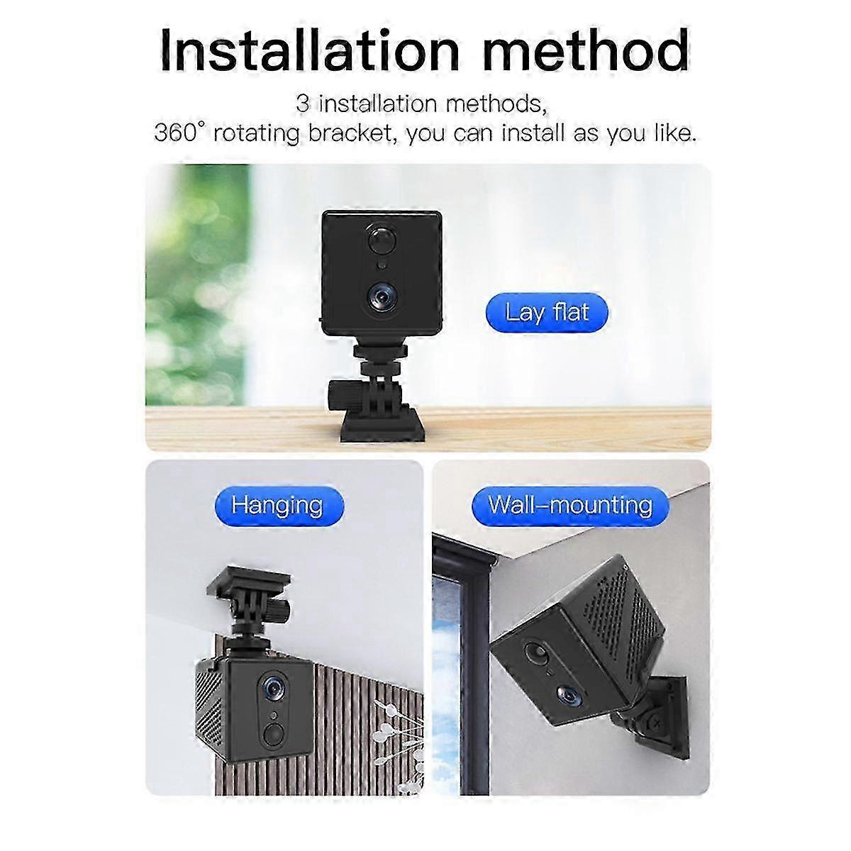 3MP 4G SIM Card Mini Camera Human Detection Camera 3000mAh Battery Security Surveillance Camcorder