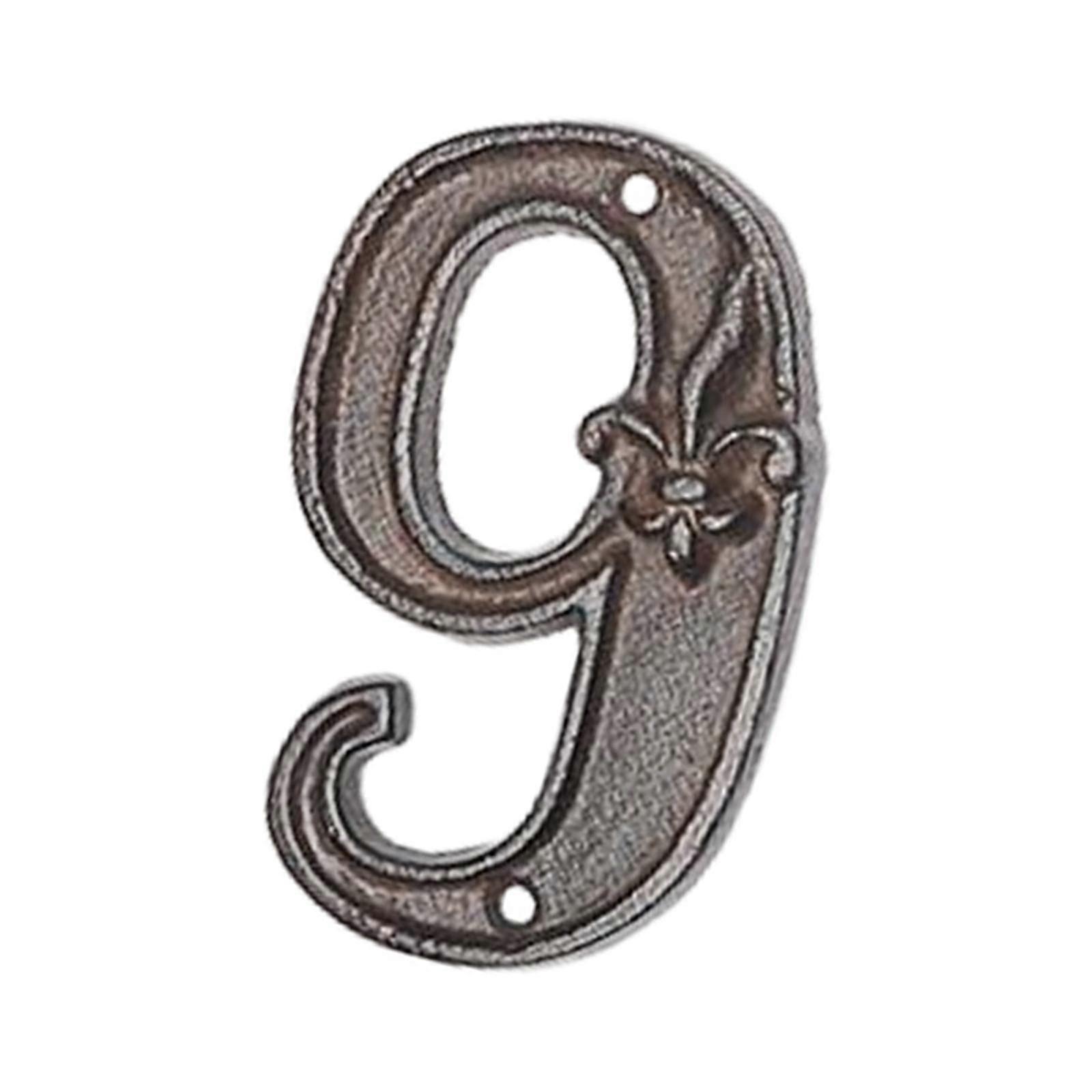 金属数字ドアプラーク住所番号サインドアプレート9